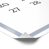 Januar 2026 Snowy Mountain Calendar Page Poster (Ecke)