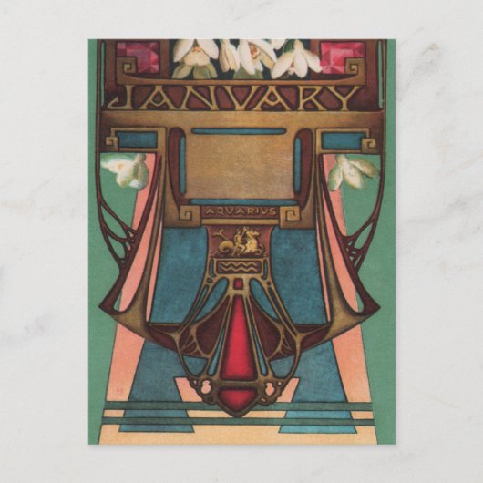 Januar - Aquarius Postkarte (Vorderseite)