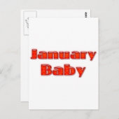 Januar Baby Postkarte (Vorne/Hinten)