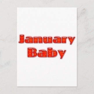 Januar Baby Postkarte