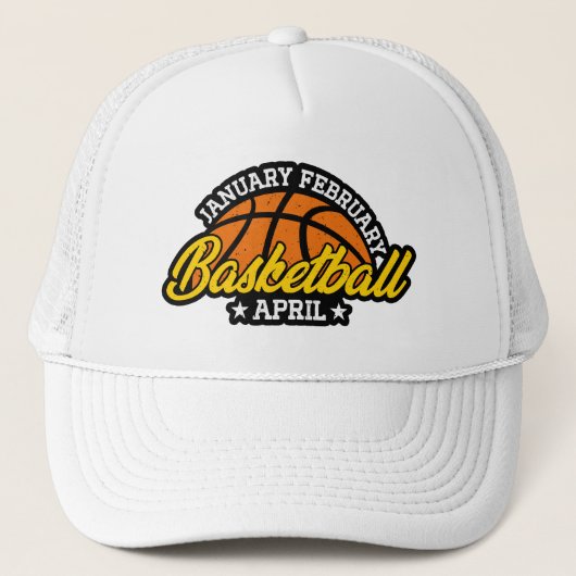 Januar Basketball April Cooler Spieler Truckerkappe (Vorderseite)