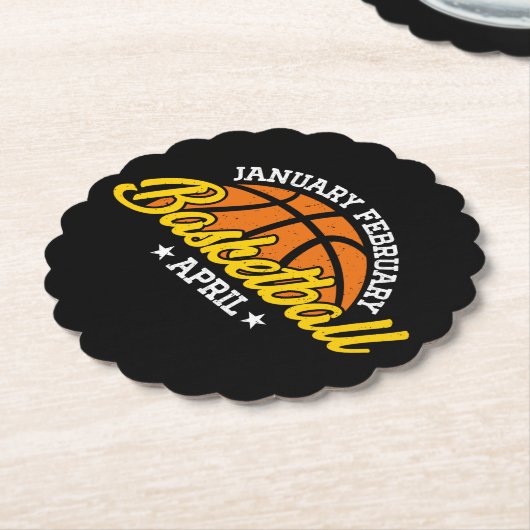 Januar Basketball April Cooler Spieler Untersetzer (angewinkelt)