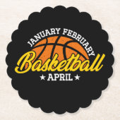 Januar Basketball April Cooler Spieler Untersetzer (Vorderseite)