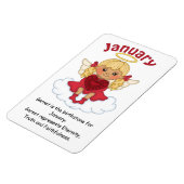 Januar Birthstone Angel Blonde Premium Magnet (Linke Seite)