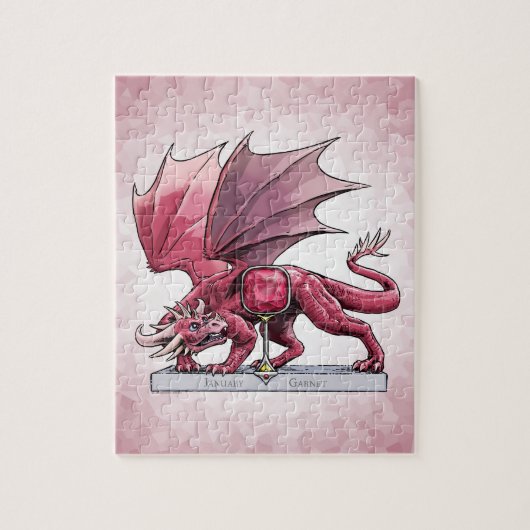 Januar Birthstone Dragon - Garnet Jigsaw Puzzle (Vertikal)