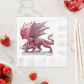 Januar Birthstone Dragon - Garnet Serviette (Beispiel)