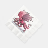 Januar Birthstone Dragon - Garnet Serviette (Ecke)