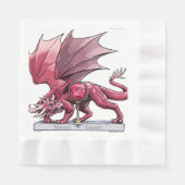 Januar Birthstone Dragon - Garnet Serviette (Vorderseite)