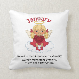 Januar - Birthstone-Engel Blonde Kissen