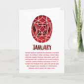 Januar Birthstone Garnet Birthday Watercolor Karte (Vorderseite)