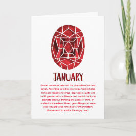 Januar Birthstone Garnet Birthday Watercolor Karte