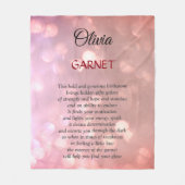 Januar Birthstone Garnet Design Fleecedecke (Vorderseite)