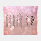 Januar Birthstone Garnet Design Fleecedecke (Vorderseite (Horizontal))