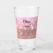 Januar Birthstone Garnet Design Glas (Vorderseite)