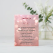 Januar Birthstone Garnet Design Postcard Postkarte (Stehend Vorderseite)