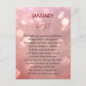 Januar Birthstone Garnet Design Postcard Postkarte (Vorderseite)
