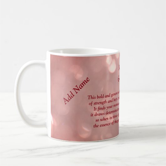 Januar Birthstone Garnet Kaffeetasse (Links)