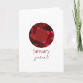 Januar Birthstone Garnet Karte (Vorderseite)