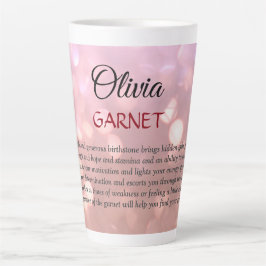 Januar - Birthstone Garnet Milchtasse
