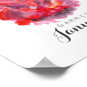 Januar Birthstone - Garnet Watercolor | Poster (Ecke)