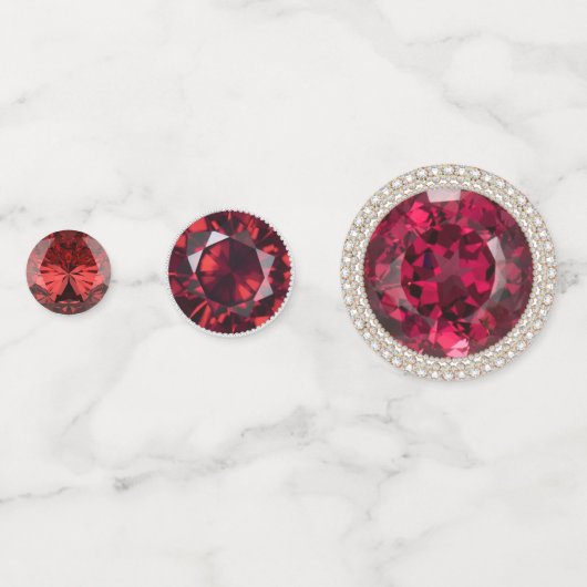 Januar Birthstone Garnett Table Konfetti (Vorderseiten)