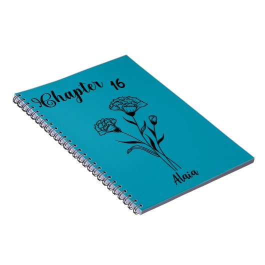 Januar Bloom Notebook - Carnation Journal Notizblock (Rechte Seite)
