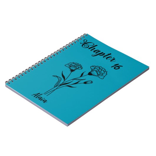 Januar Bloom Notebook - Carnation Journal Notizblock (Linke Seite)