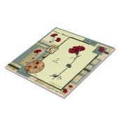 Januar-Blume Fliese (Seite)