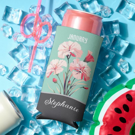 Januar Blume Individuelle Name Selters Dosenkühler (In Situ Sommer)