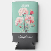 Januar Blume Individuelle Name Selters Dosenkühler (Vorderseite)