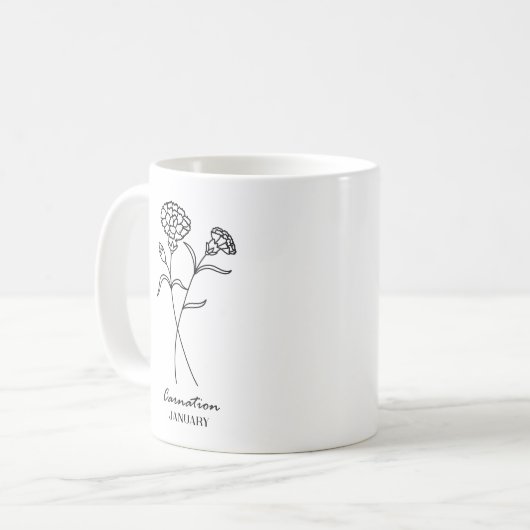 Januar Blume Kaffeetasse (Vorderseite Links)