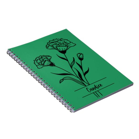 Januar - Blume Notizblock (Rechte Seite)