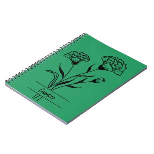 Januar - Blume Notizblock (Linke Seite)