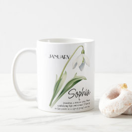 Januar Blume Personalisiert Kaffeetasse