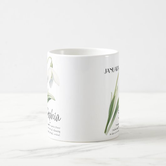 Januar Blume Personalisiert Kaffeetasse (Mittel)