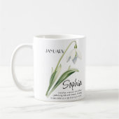 Januar Blume Personalisiert Kaffeetasse (Links)