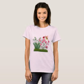Januar Blume und Geburtssteine T-Shirt (Vorne ganz)
