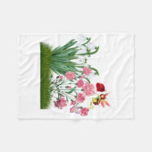 Januar Blume und Stein Fleecedecke (Vorderseite (Horizontal))