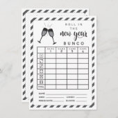 Januar Bunco Roll im Neujahr zweiseitig Einladung (Vorne/Hinten)