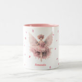 Januar Carnation Fairy Birth Month Blume Zweifarbige Tasse (Mittel)