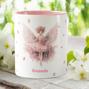 Januar Carnation Fairy Birth Month Blume Zweifarbige Tasse