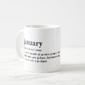 Januar Definition Geburtstag Kaffeetasse (Vorderseite Links)