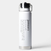 Januar Definition Geburtstag Trinkflasche (Hinten)