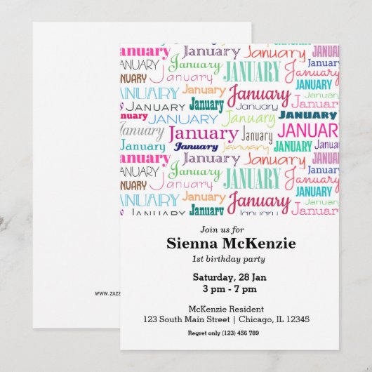 Januar Einladung (Vorne/Hinten)