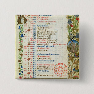 Januar; essende und trinkende Zahlen Button