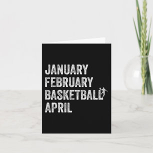 Januar Februar Basketball April Fun Basketball T Karte