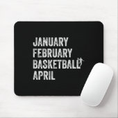 Januar Februar Basketball April Fun Basketball T Mousepad (Mit Mouse)