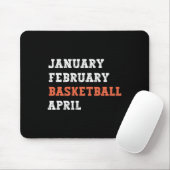 Januar Februar Basketball April Fun Vintag Retter Mousepad (Mit Mouse)