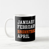 Januar Februar Basketball April Kaffeetasse (Links)
