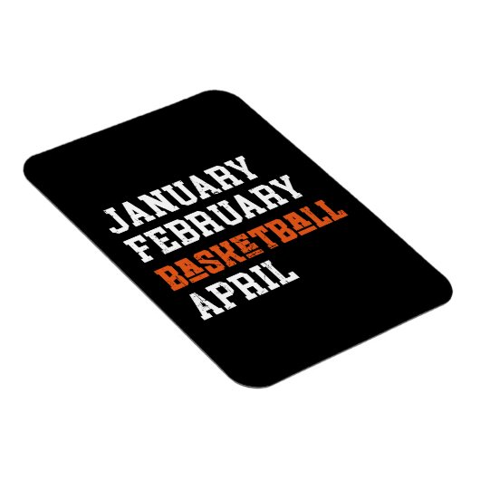 Januar Februar Basketball April Magnet (Rechte Seite)